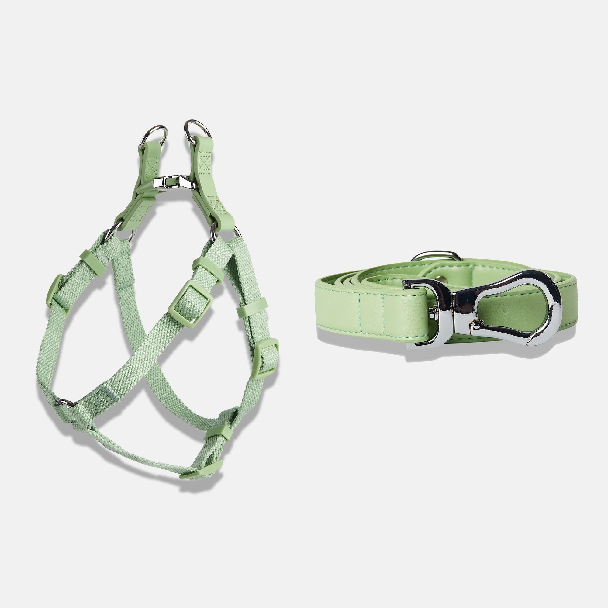 Green Dog Harness and Lead Set Barc London