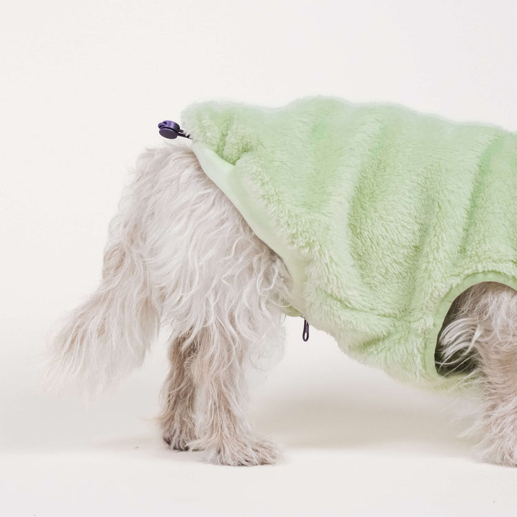 Lime Sherpa Fleece Dog Vest