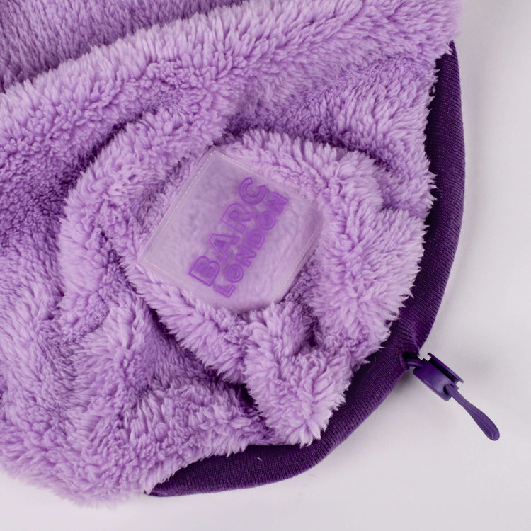 Lilac Sherpa Fleece Dog Vest