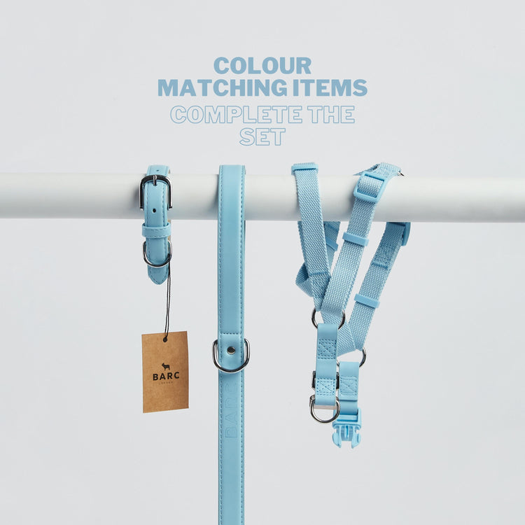 Blue Dog Harness, Collar and Lead, Available for Purchase as a Matching Three-piece Set UK