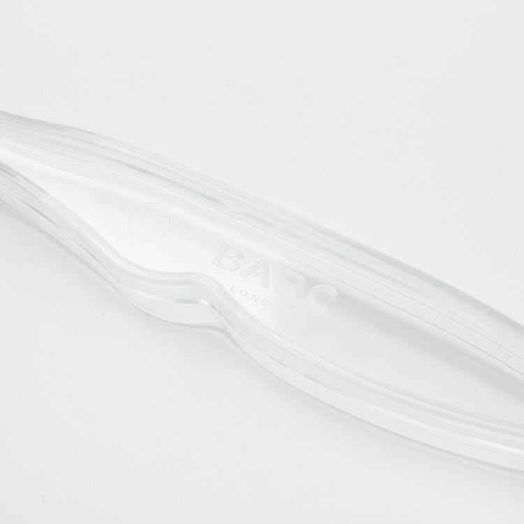 Arm of Tennis Ball Thrower with Barc London Branding Detail