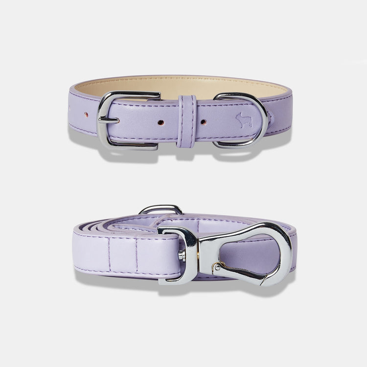 Purple Dog Collar and Lead Set by Barc London