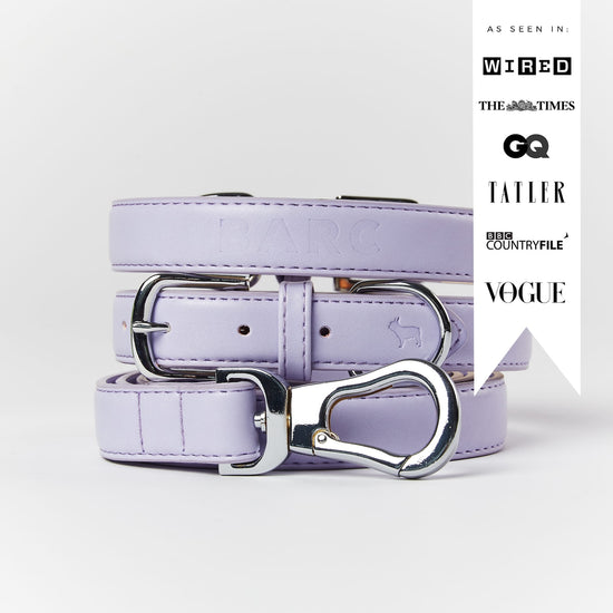 Barc London's Fresh Lilac Collar and Lead Set, as seen in popular publications