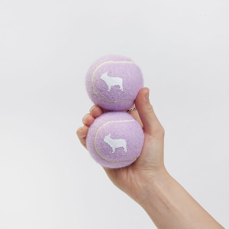 Your dogs favourite, a Barc London Tennis Ball in Lilac.