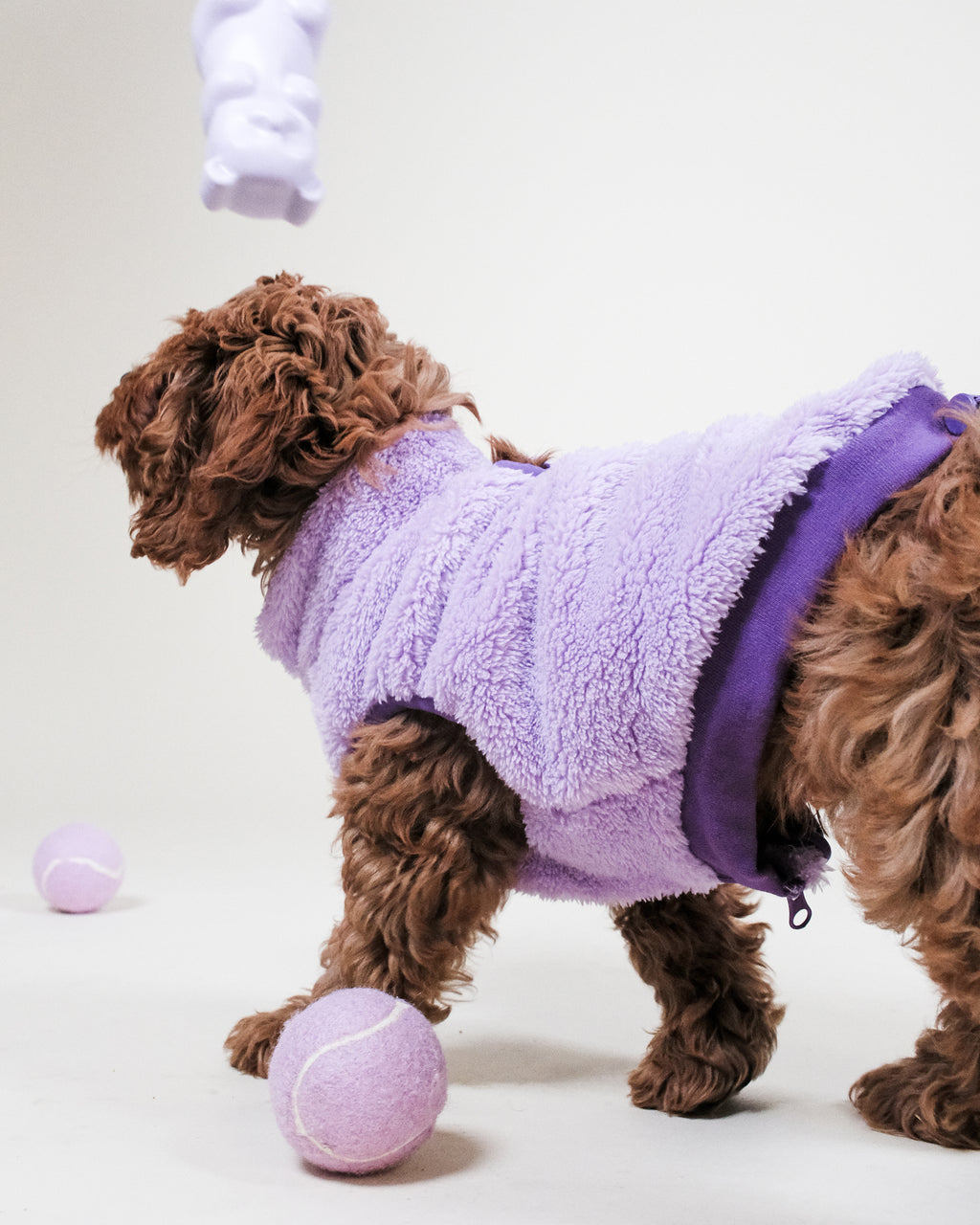 Lilac Sherpa Fleece Dog Vest