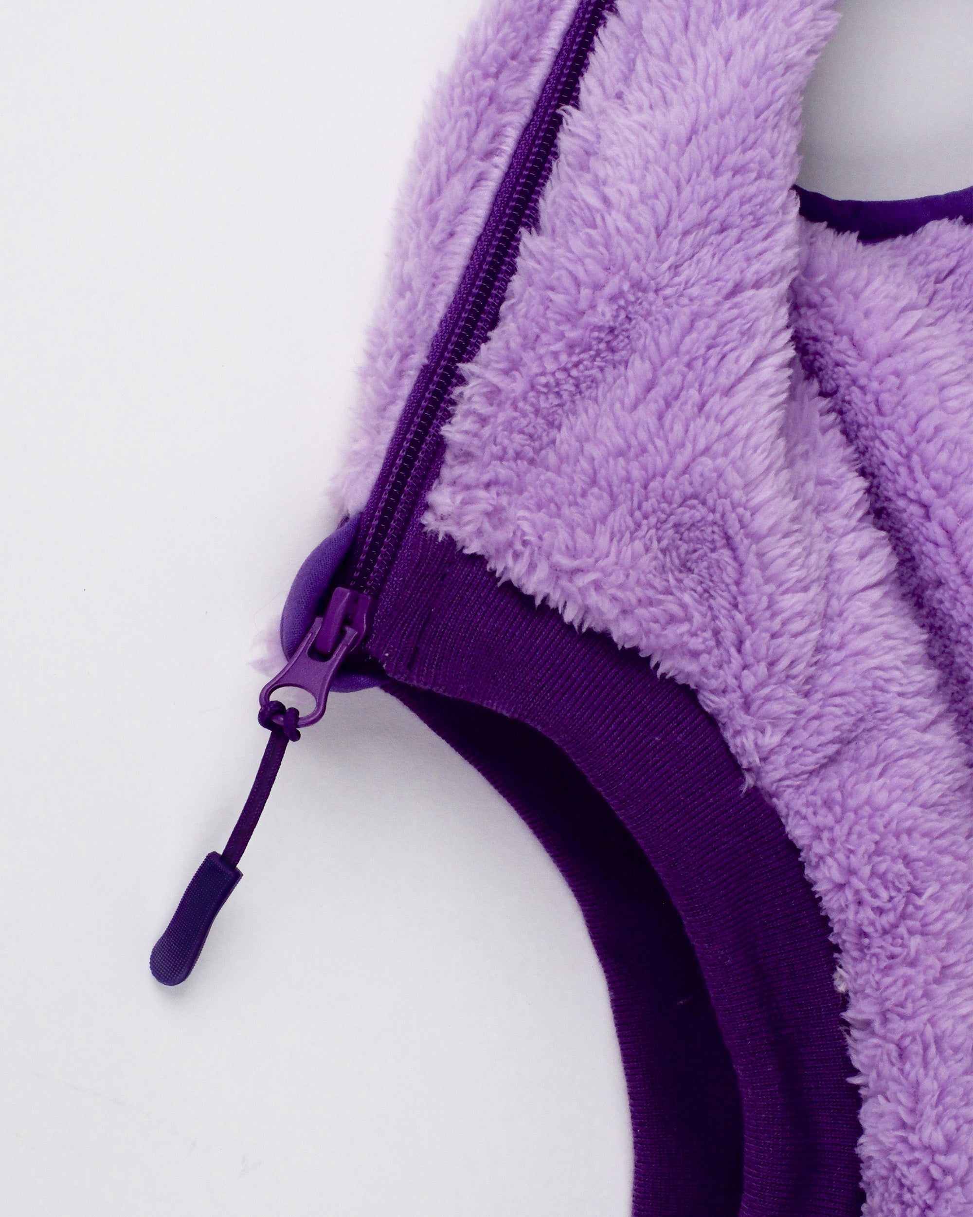 Lilac Sherpa Fleece Dog Vest