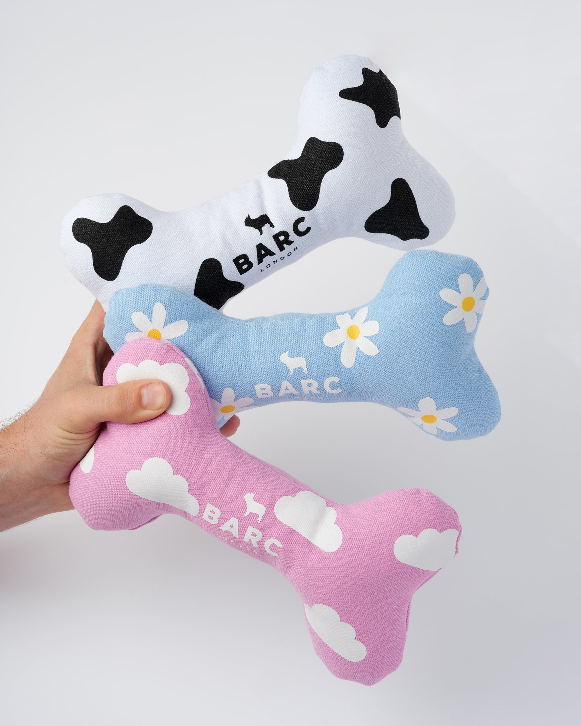 Squeaky Bone Dog Toy Trio