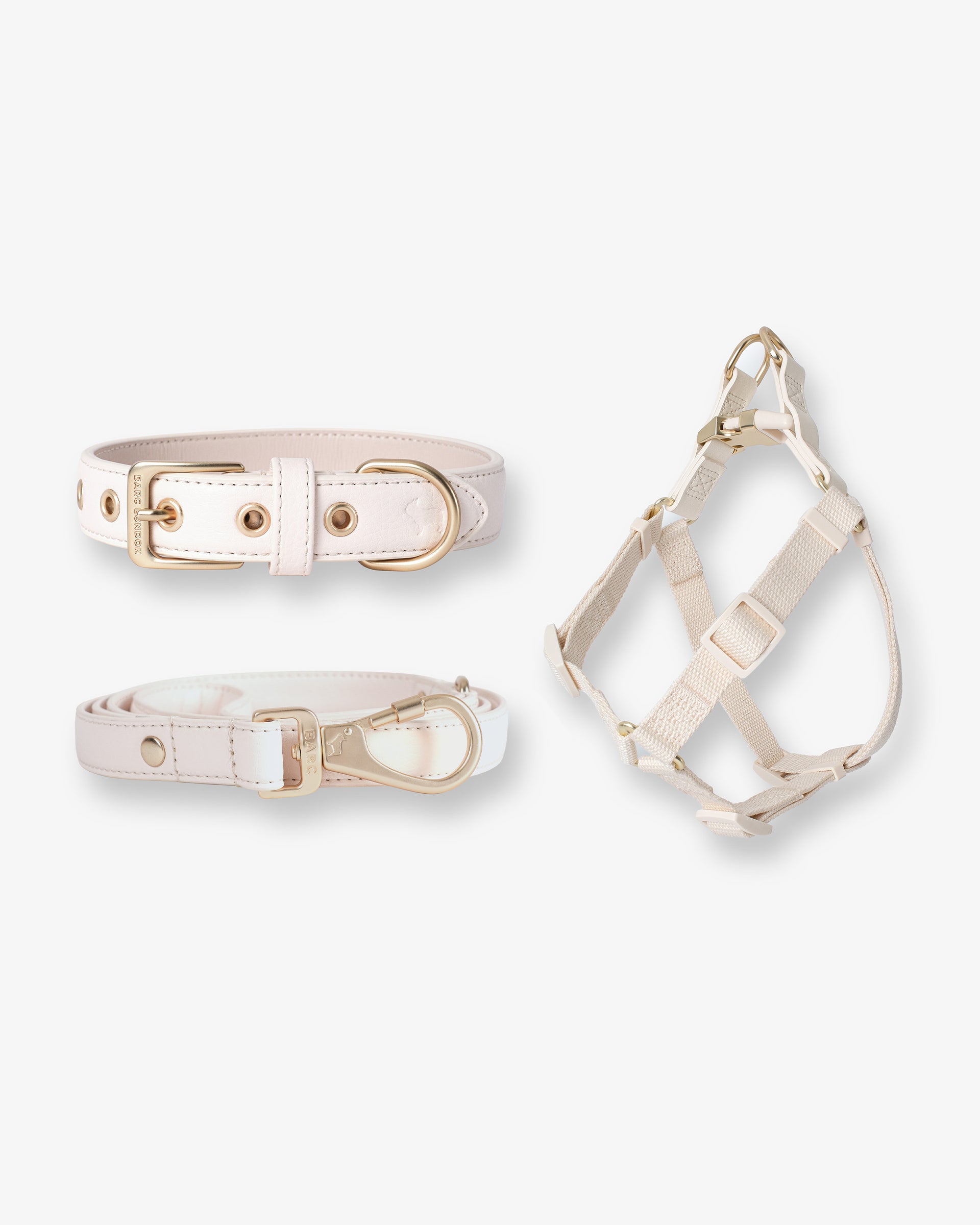 Light Dog Collar Harness & Lead Set