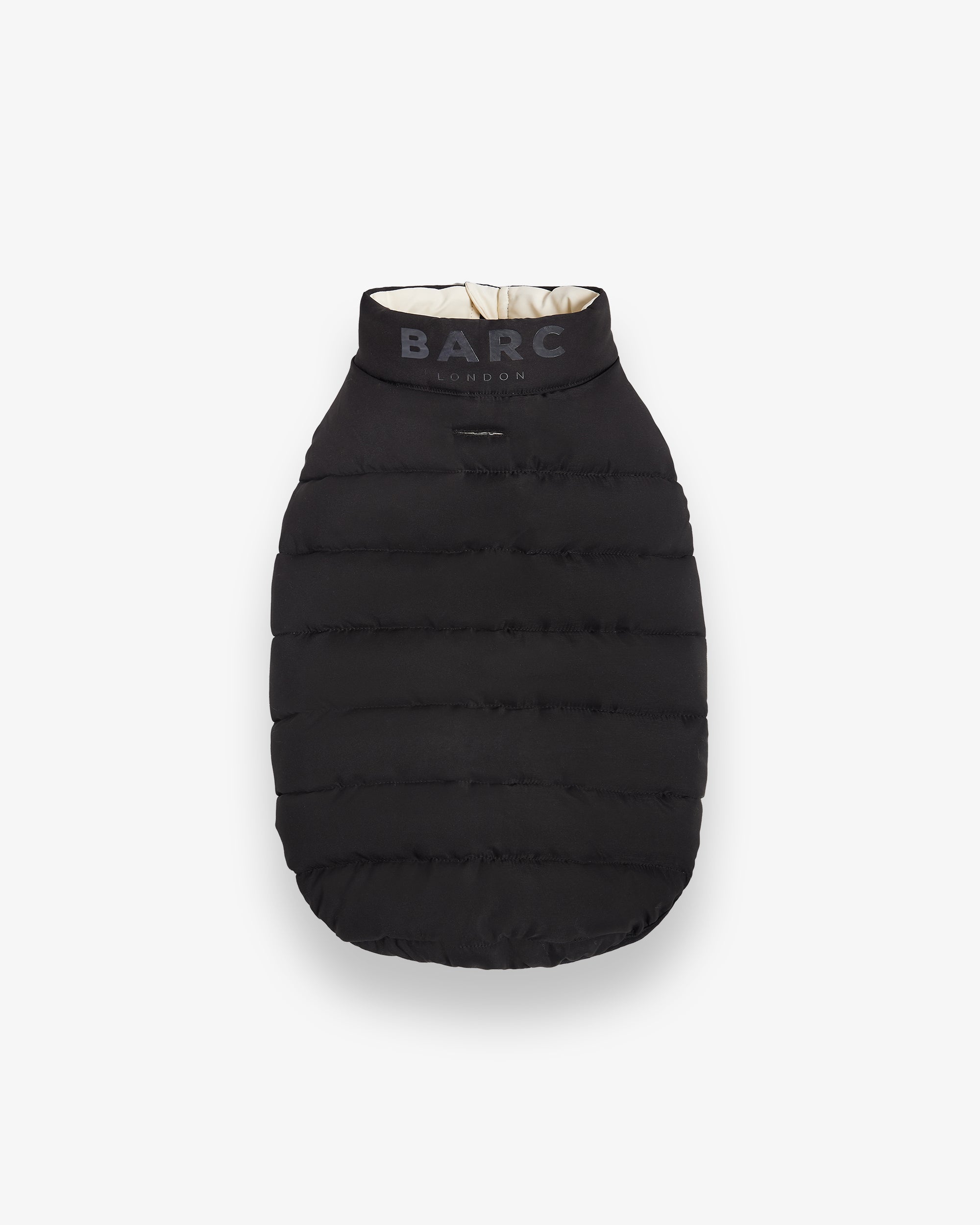 Reversible Dog Puffer Jacket: Black & Off White