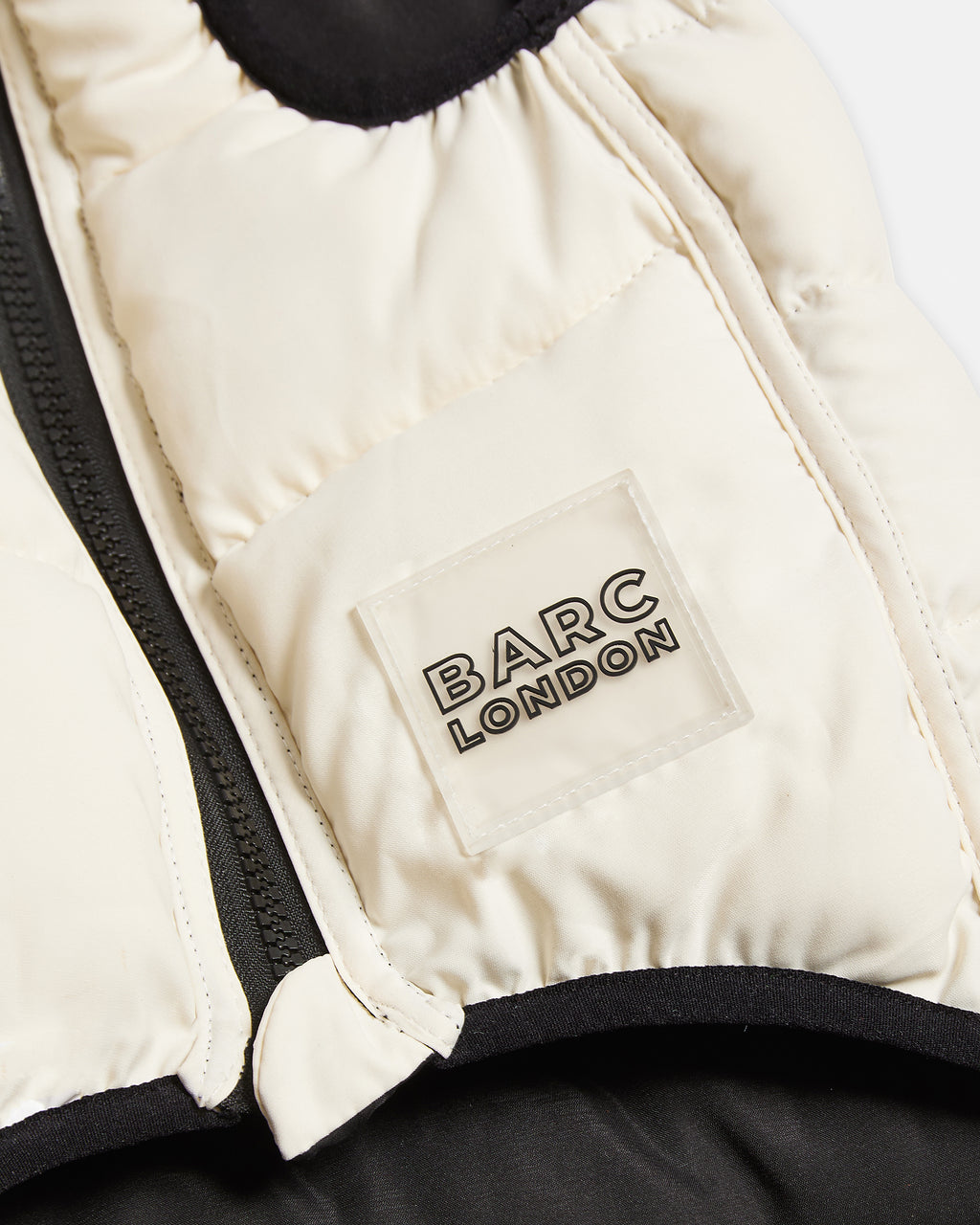 Reversible Dog Puffer Jacket: Black & Off White