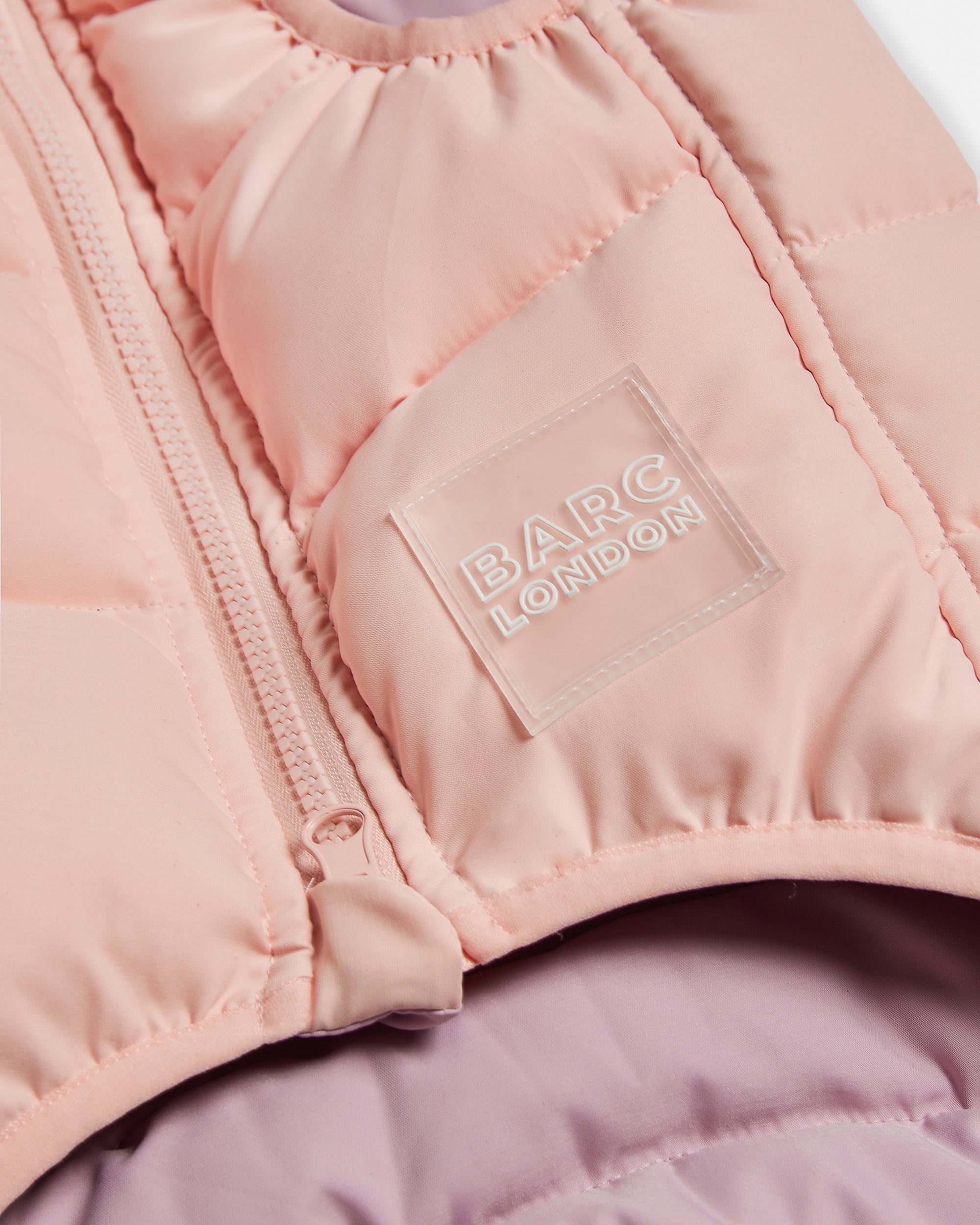 Reversible Dog Puffer Jacket: Pink & Lilac