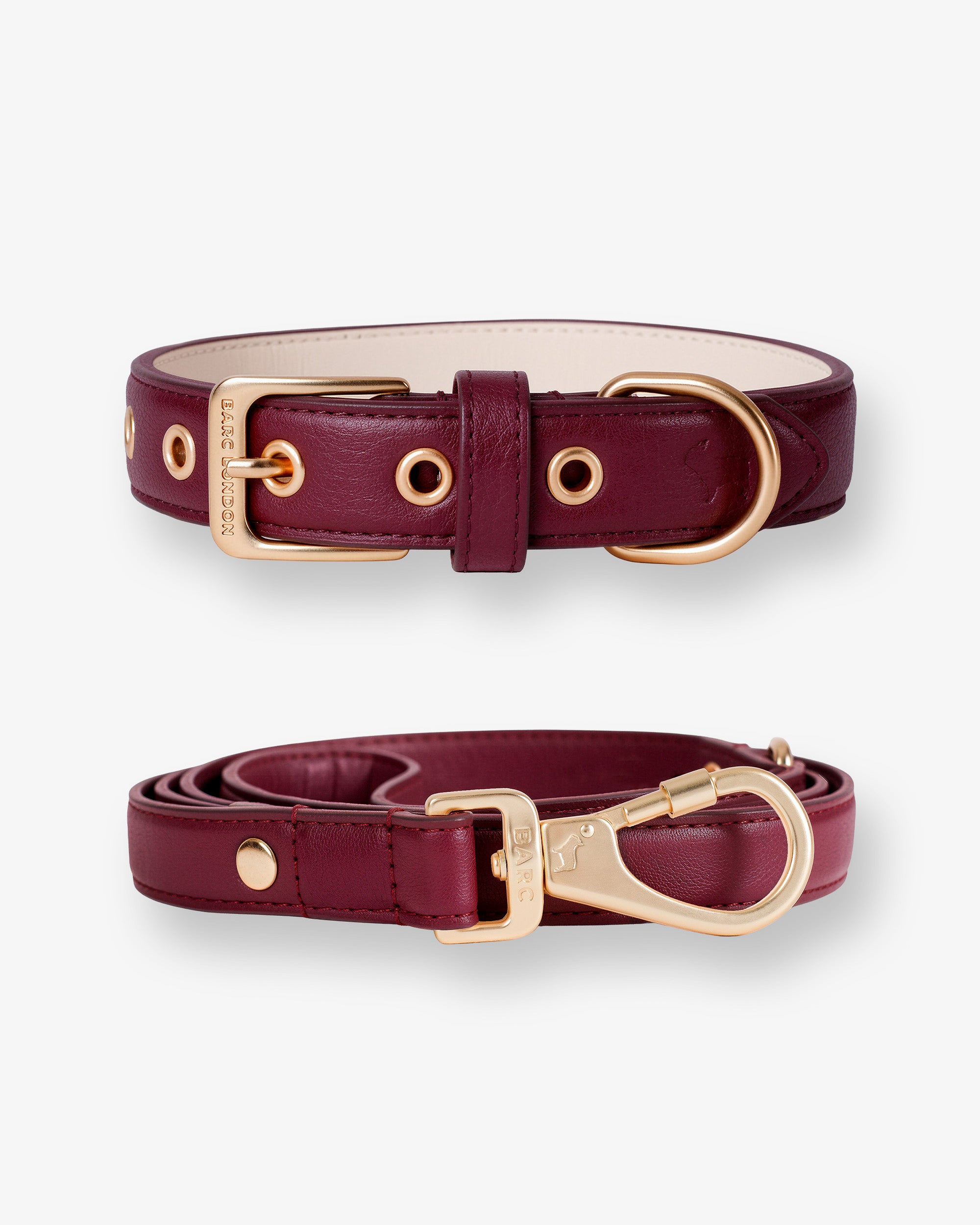 Merlot Red Dog Collar & Lead Set
