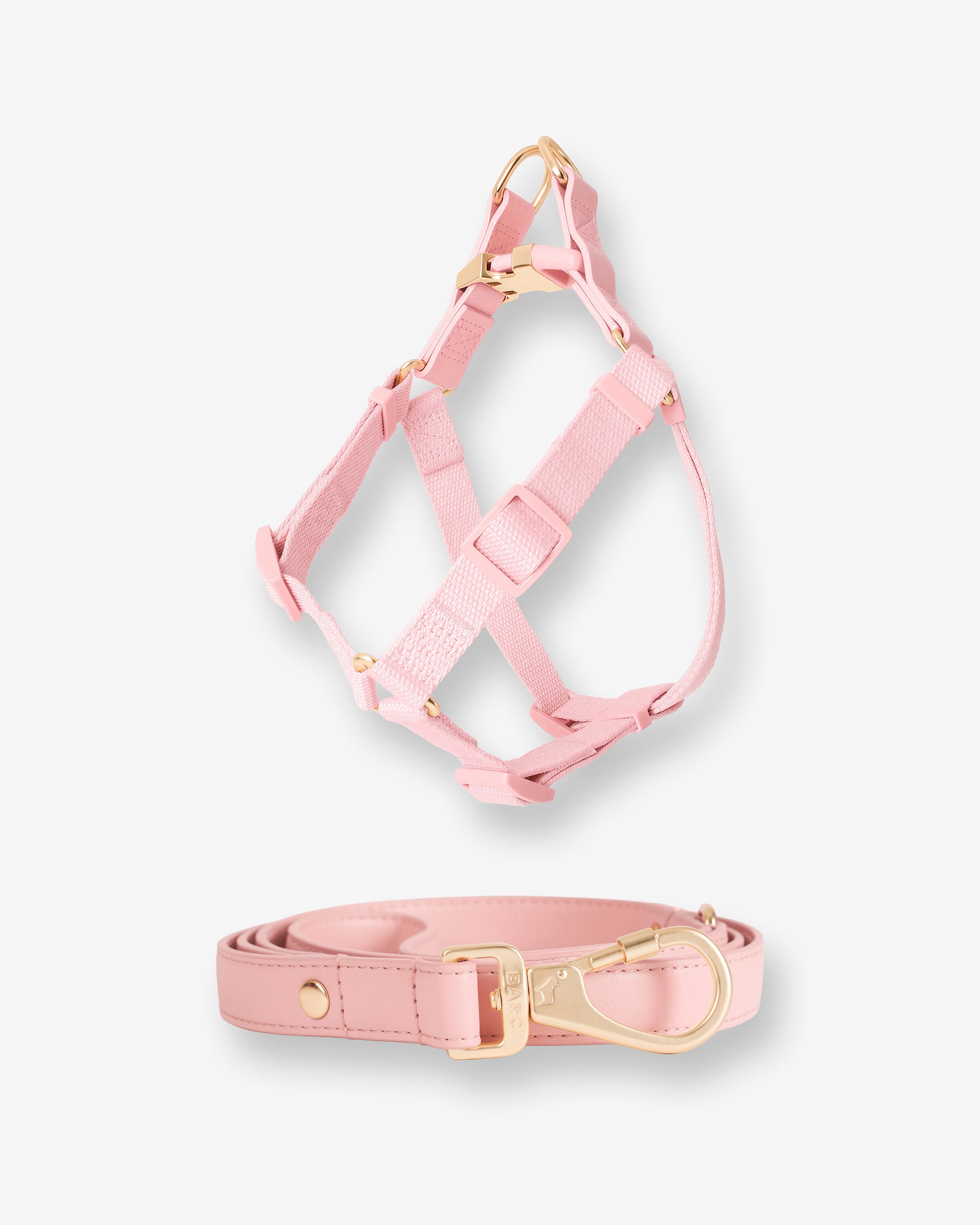 Blush Pink Dog Harness & Lead Set
