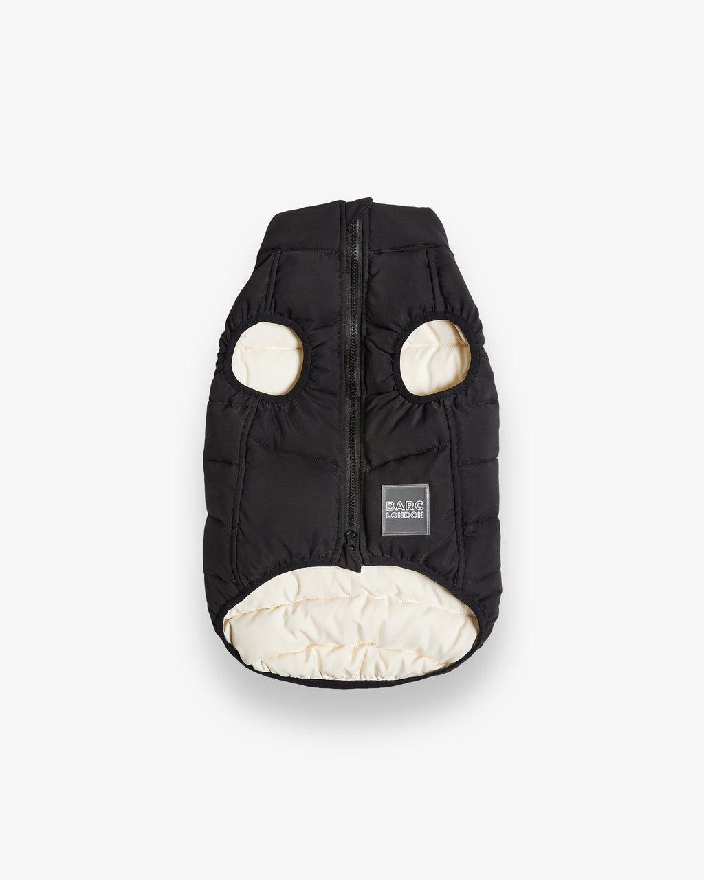 Reversible Puffer by Barc London, Black and Off White, with zip fastening