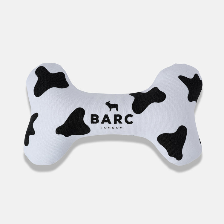 Dog Bone Toy in Cow Print Pattern