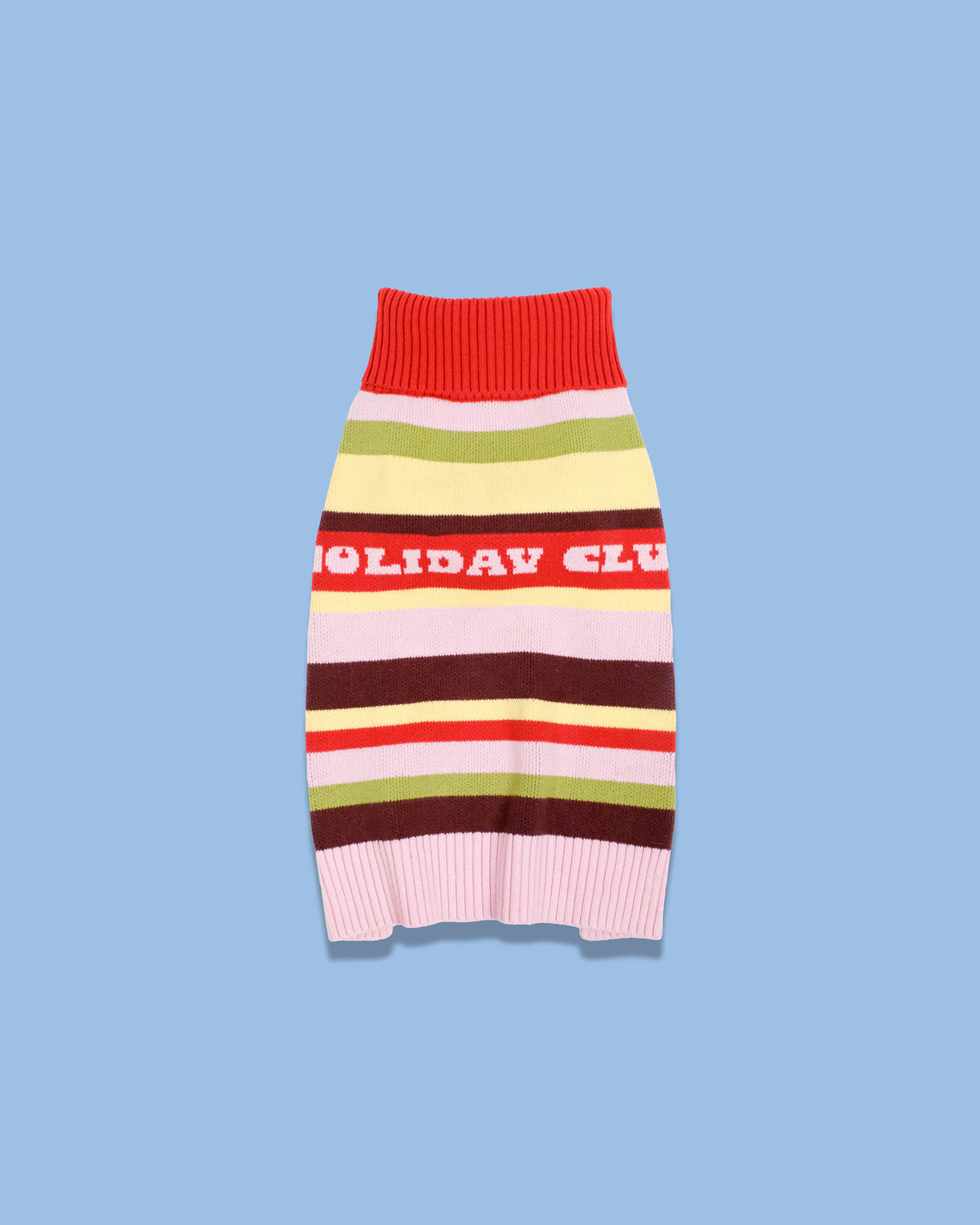 Holiday Club Knitted Dog Jumper, Stripes
