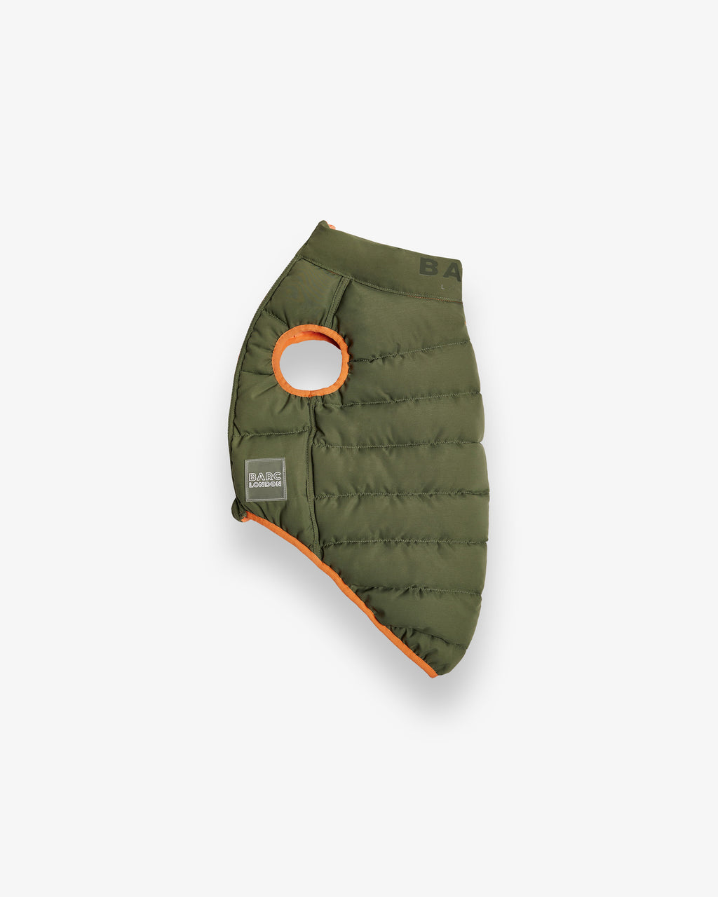 Reversible Puffer by Barc London, Khaki with Coral details