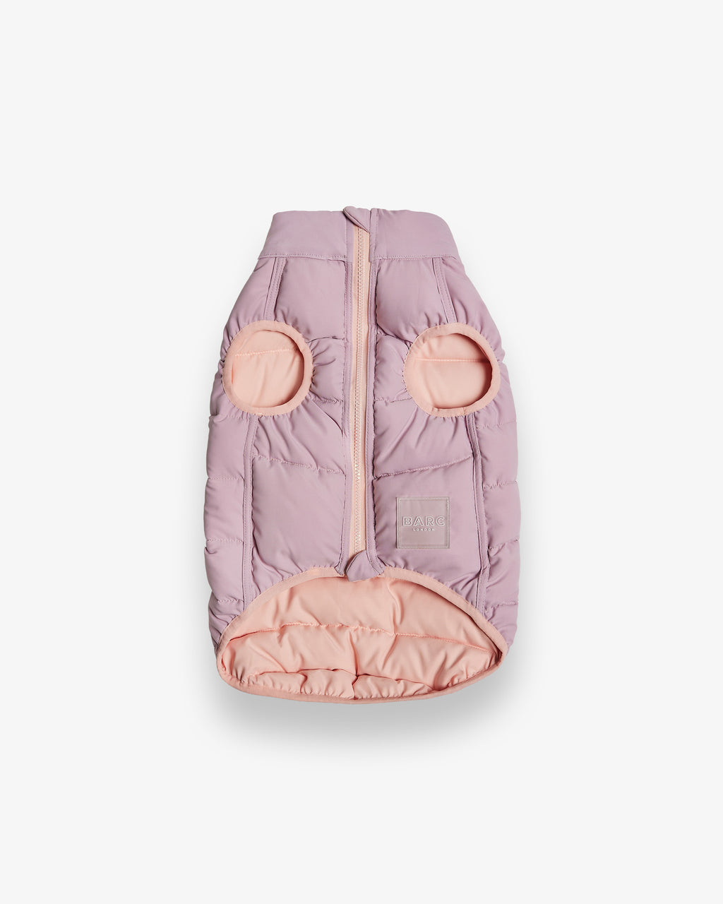 Reversible Puffer by Barc London, Lilac and Pink, with zip fastening
