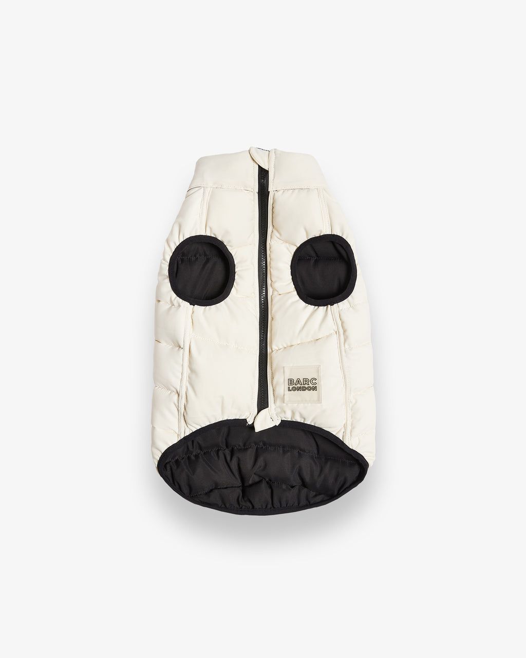 Reversible Puffer by Barc London, Off White and Black, with zip fastening