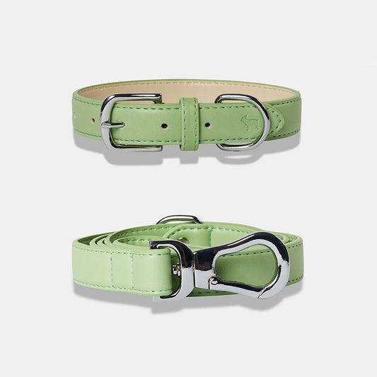 Green Dog Collar and Lead
