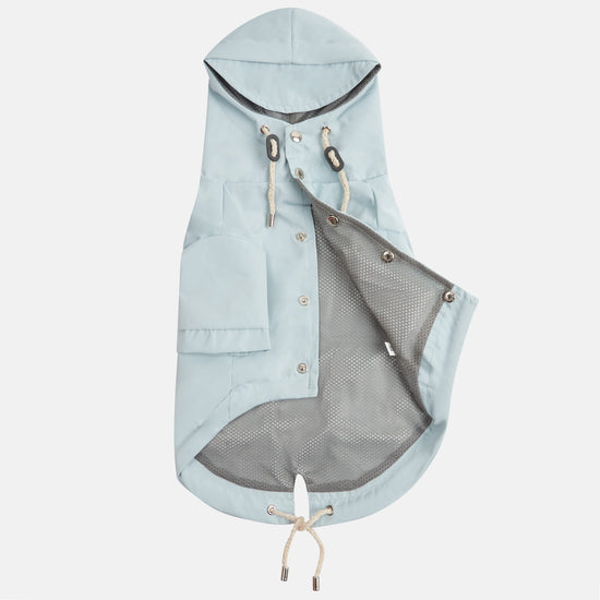 Blue Dog Coat With Grey Mesh Inner-Lining