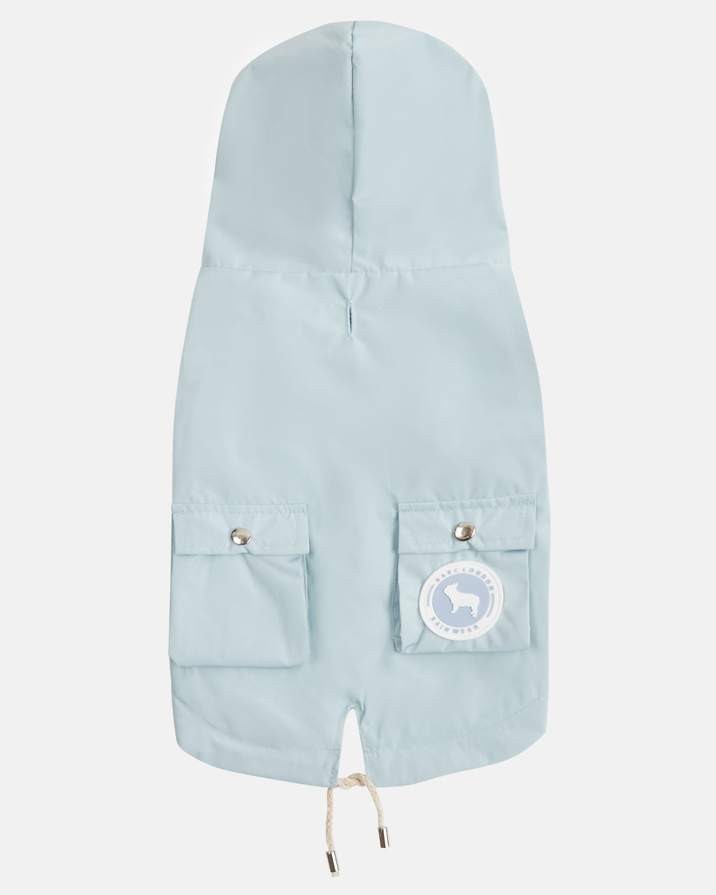 Blue Waterproof Dog Jacket With Two Back Pockets