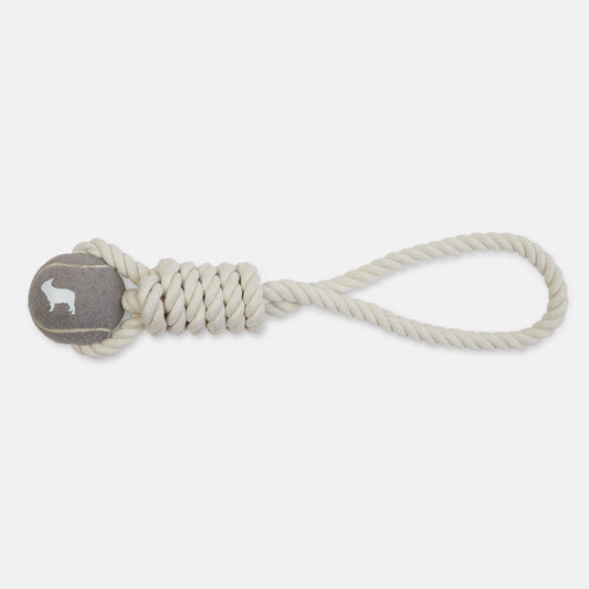 Grey Rope & Ball Dog Toy by Barc London