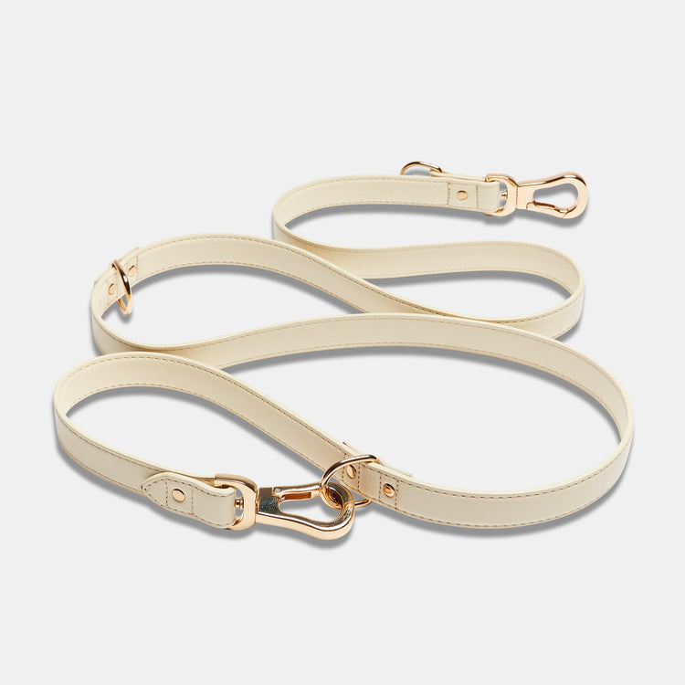 Ivory Cream Extendable Dog Lead by Barc London