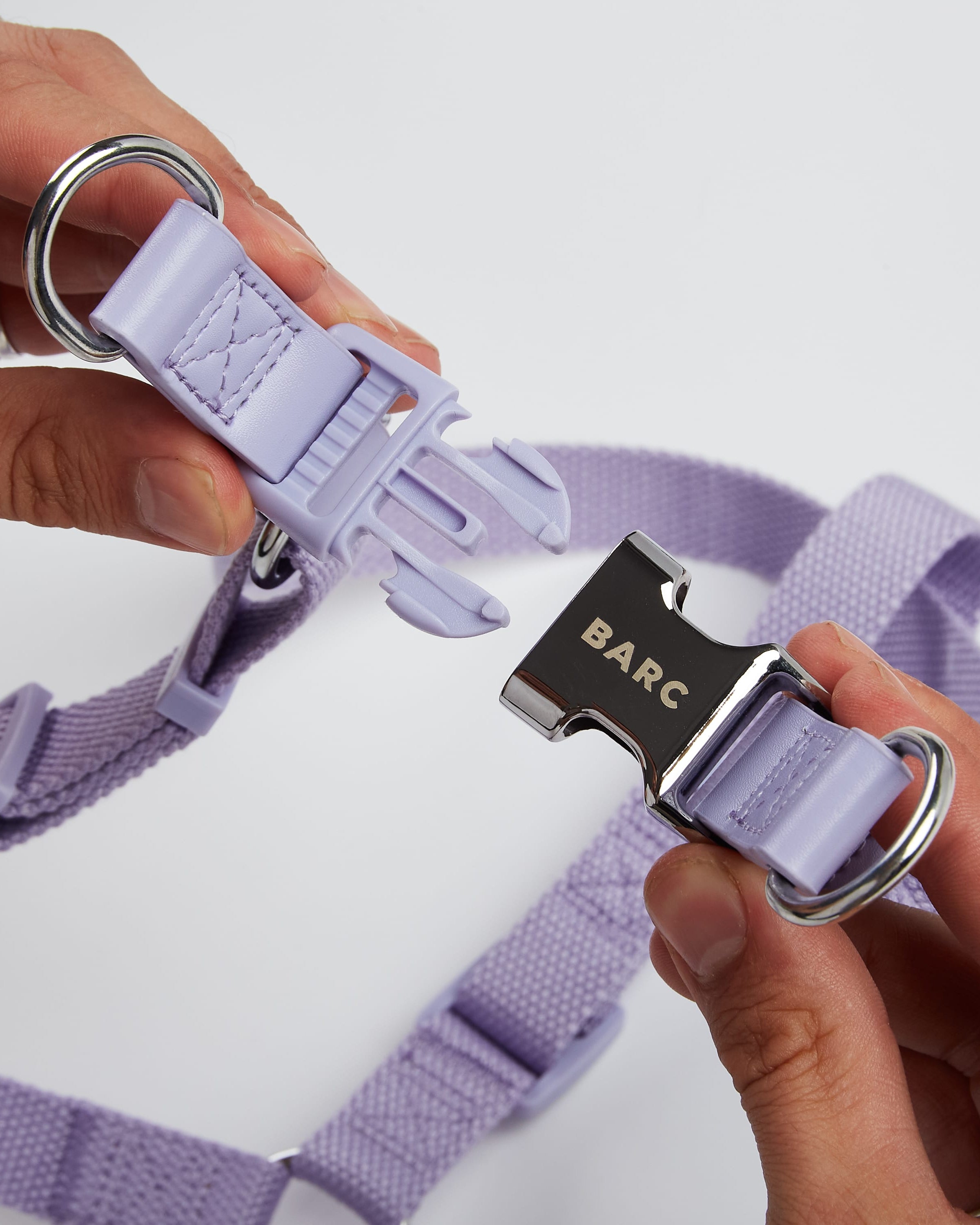 Light Purple Dog Harness with Chrome 'Barc London' Buckle