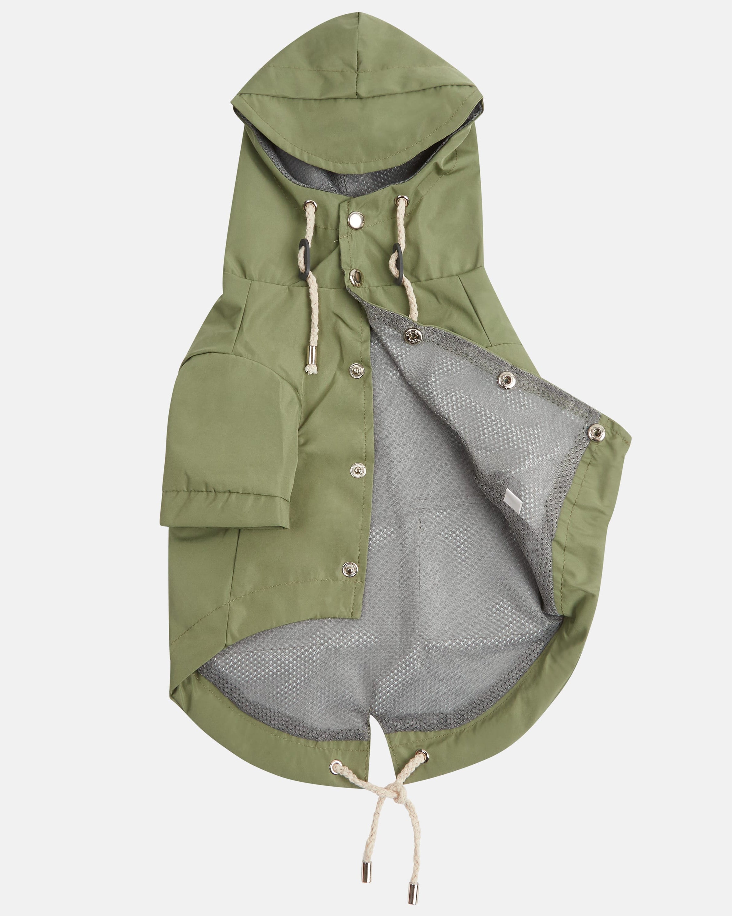 Lightweight Waterproof Dog Coat In Khaki Green Colour