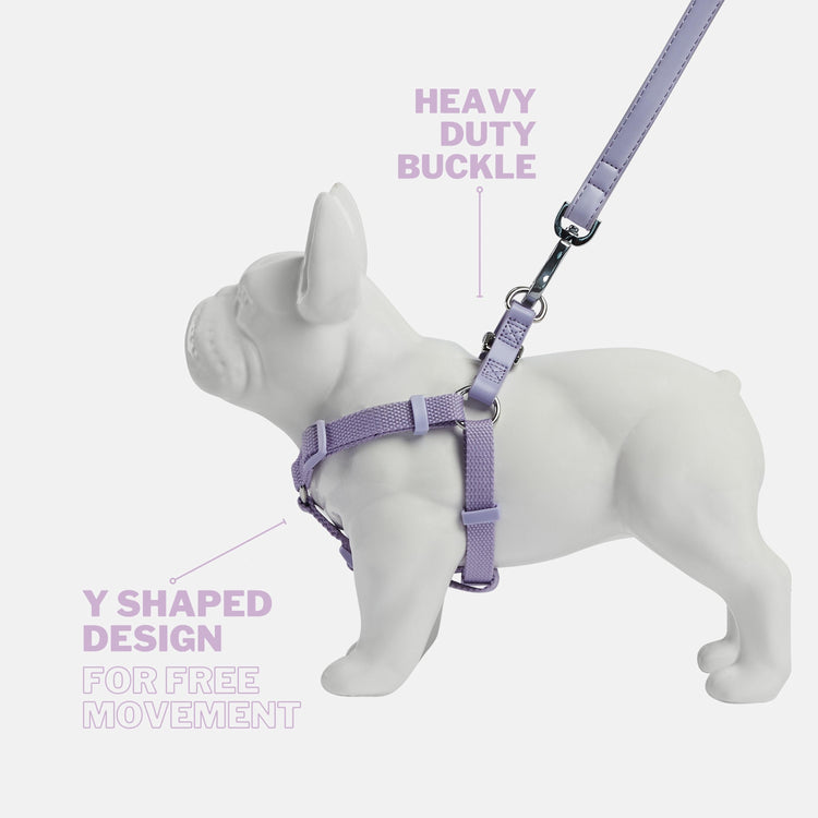 Lilac Dog Harness and Lead by Barc London