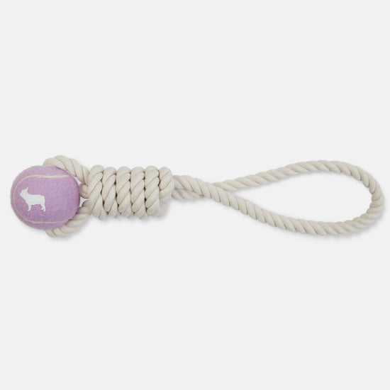 Lilac Rope Ball Dog Toy by Barc London