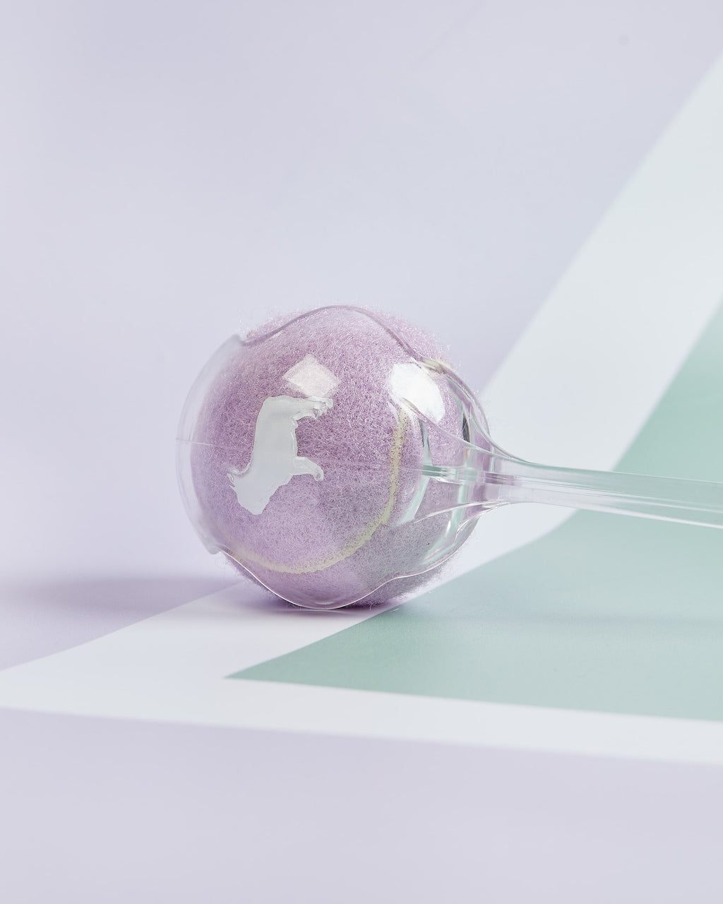 Lilac Dog Tennis Ball Launcher ready for Playtime Fetch