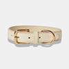Luxury Ivory Dog Collar with Gold Buckles by Barc London