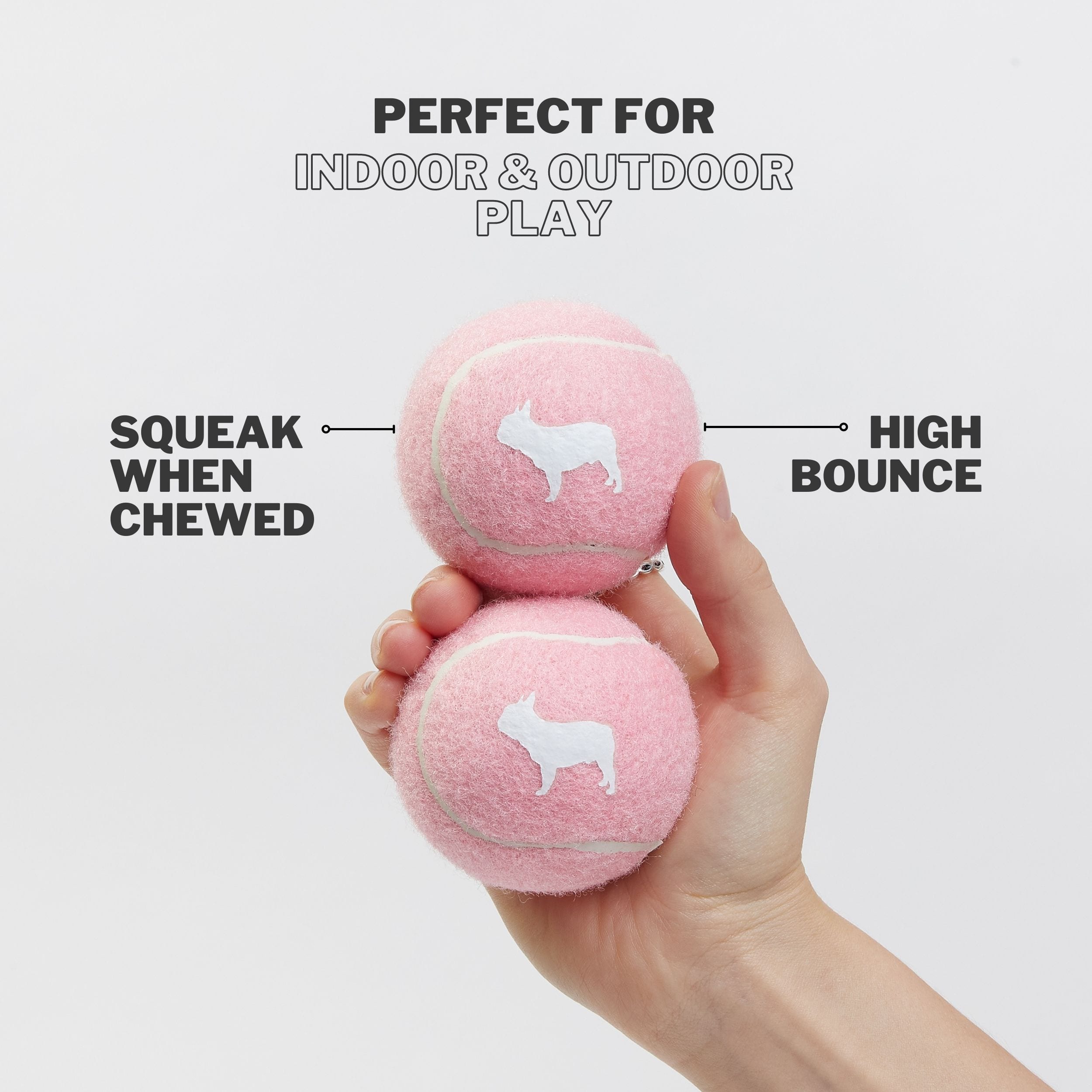 Pink squeaky dog shop ball