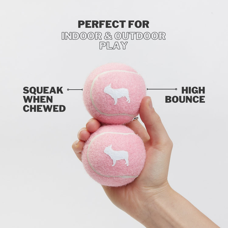 Pink Dog Balls With Squeaky Feature and High Bounce