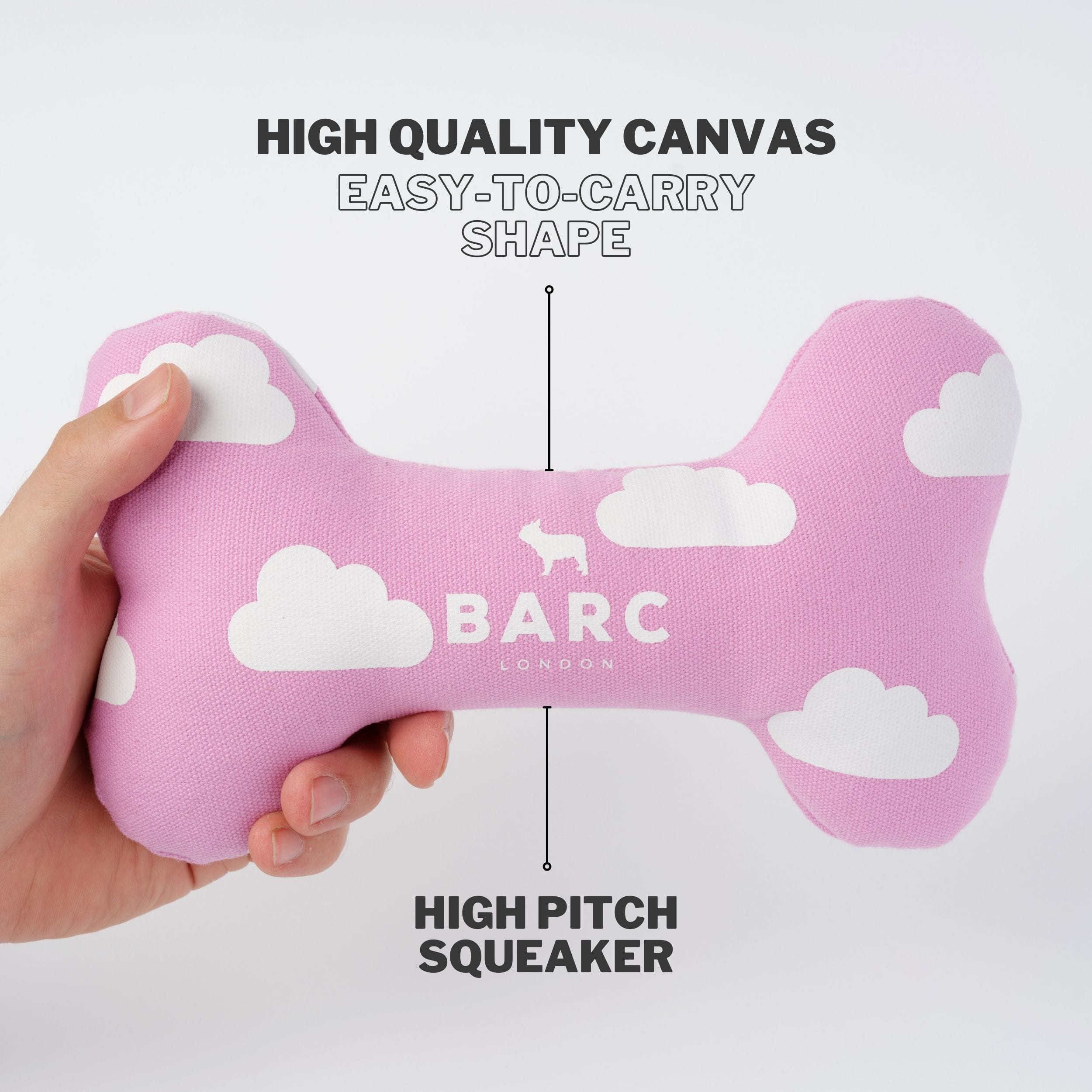 Cloud Squeaky Dog Bone Toy