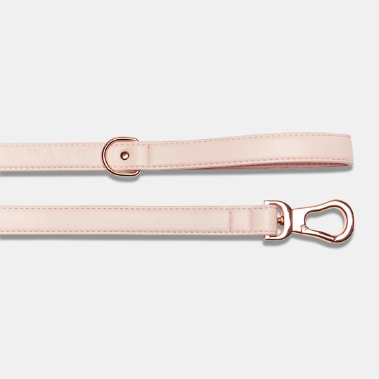 Pink Leather Dog Lead by Barc London