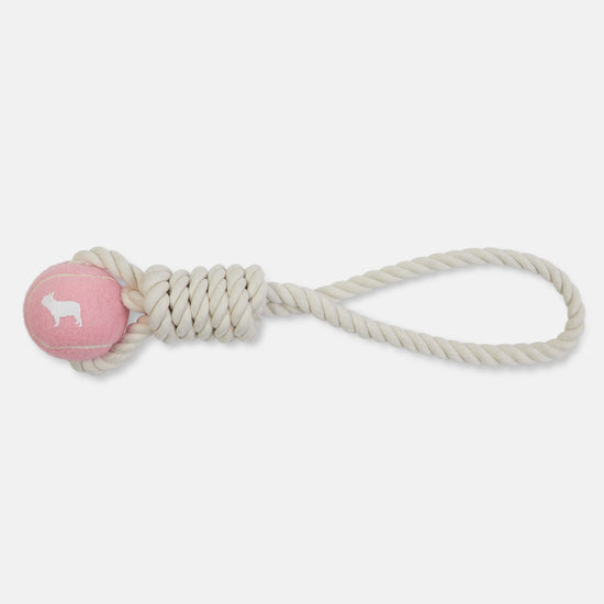 Pink Rope Ball Dog Toy by Barc London