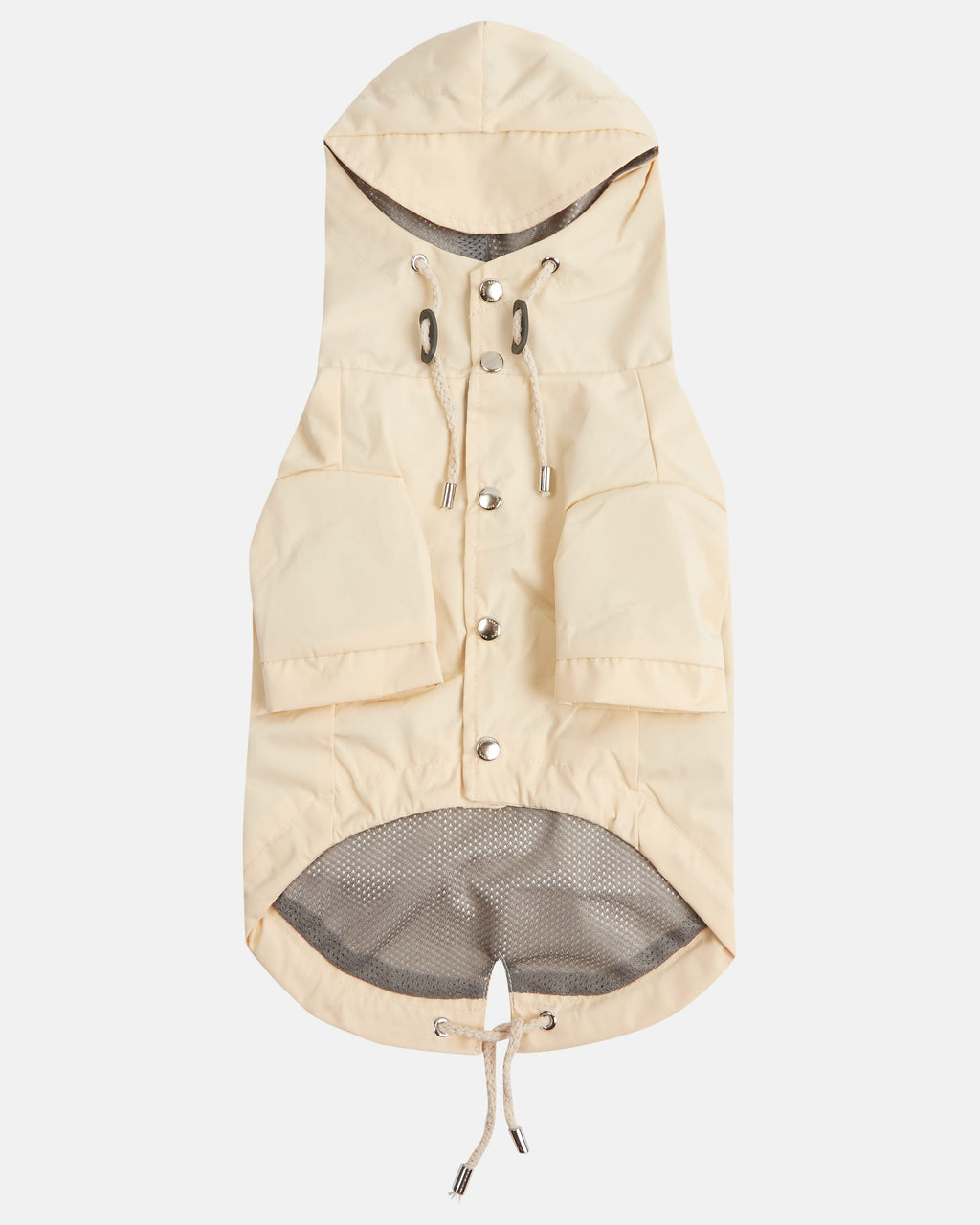 Yellow Dog Coat With Sleeves And Drawstring Hood