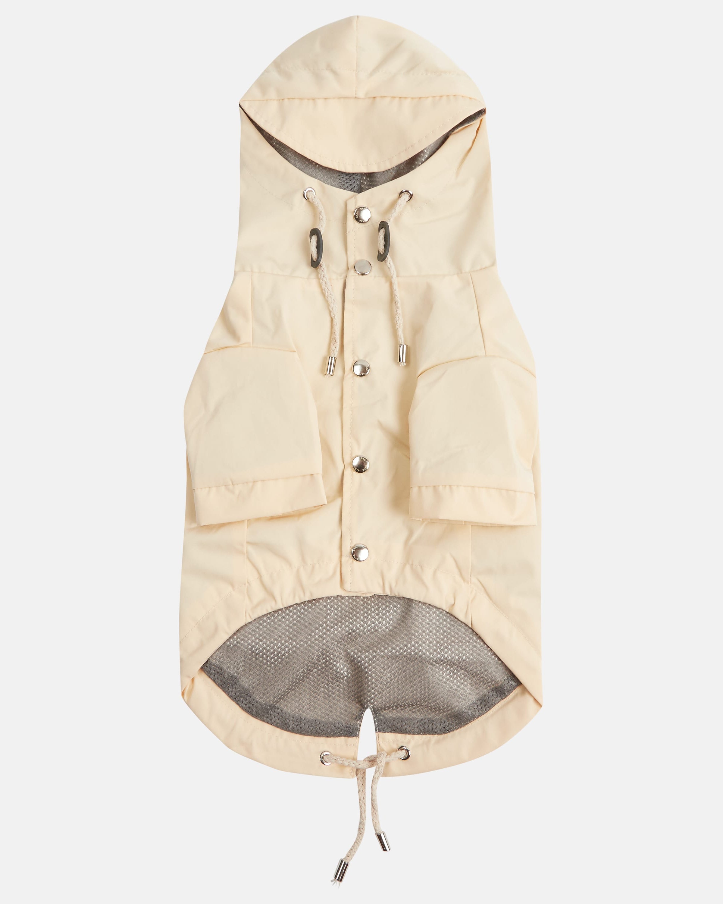 Yellow Dog Coat With Sleeves And Drawstring Hood