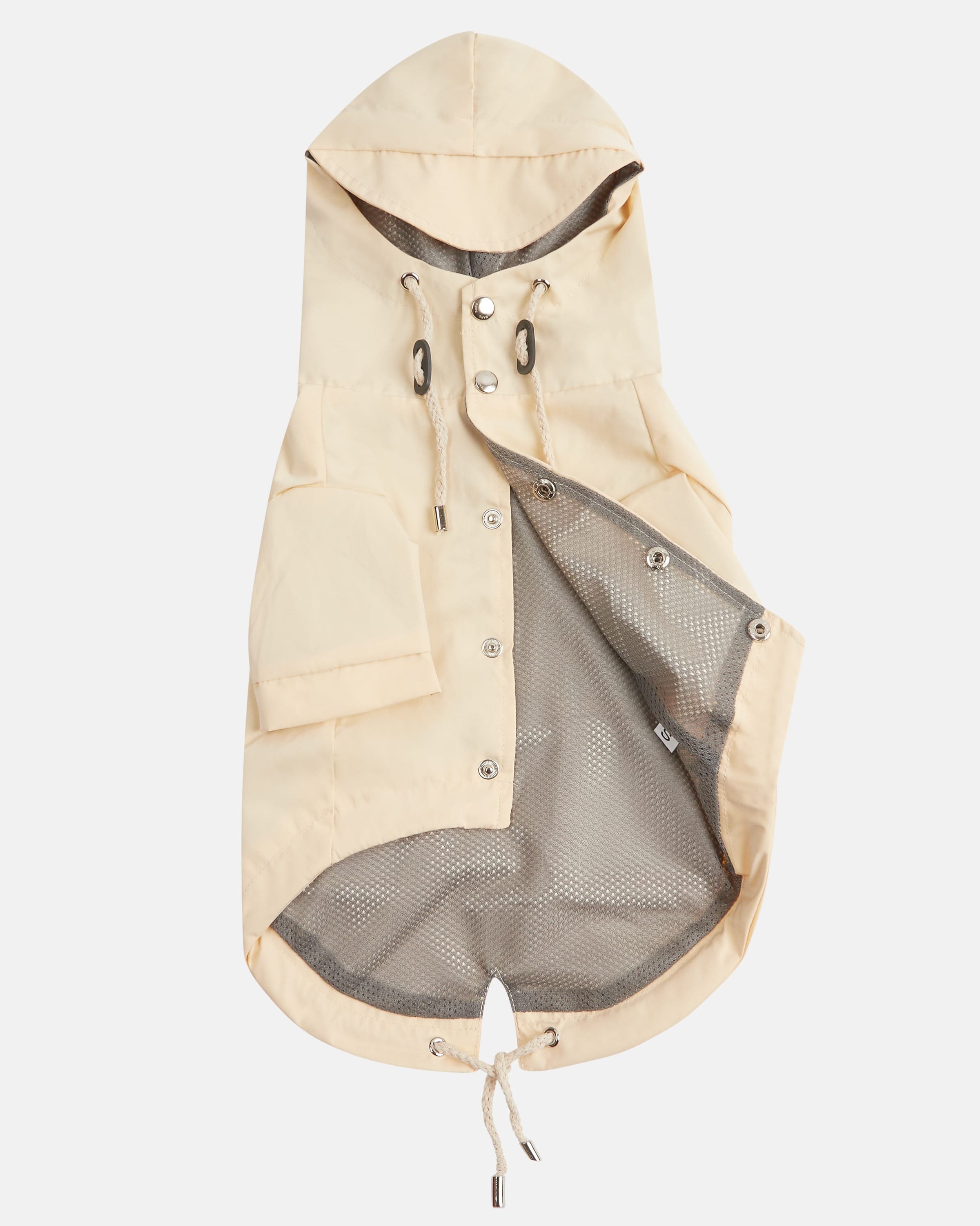 Yellow Raincoat For Dogs With Lightweight Mesh Lining